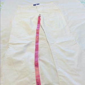 White jeans size 8.  32” inseam.